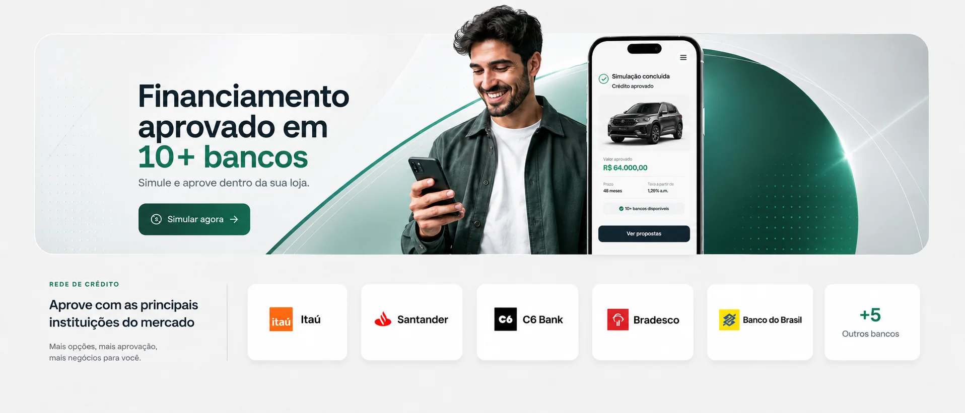 KAVO financing: simulate and approve financing with more than 10 banks.
